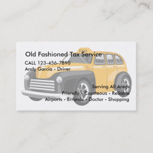 Gamla Fashized Taxi Affärskort Visitkort