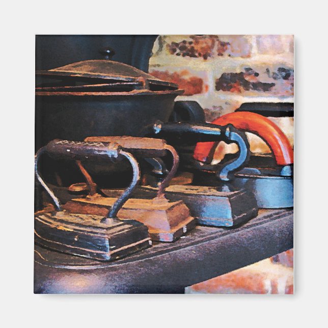 Gamla fastiserade Järn Magnet (Framsidan)