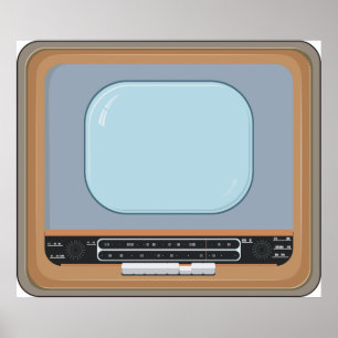 Gamla fastiserade TV-apparater Poster