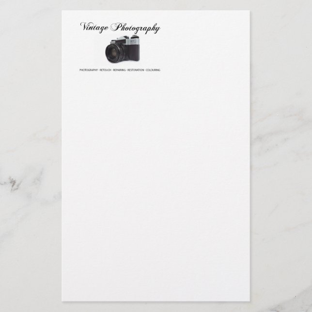 Gamla filmkameror brevpapper (Framsida)