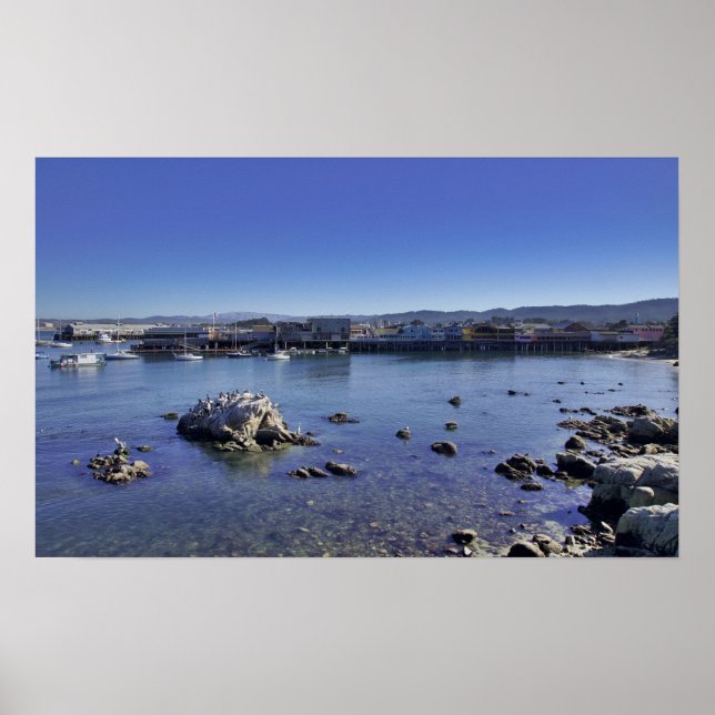 Gamla fiskares Wharf Monterey-utskrift Poster (Framsidan)