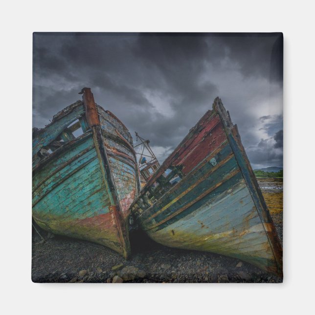 Gamla fiskebåtar magnet (Framsidan)