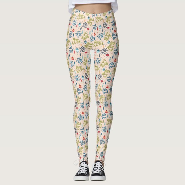Gamla fjällande prydnadsföremål Hanging på Träd Leggings (Framsida)