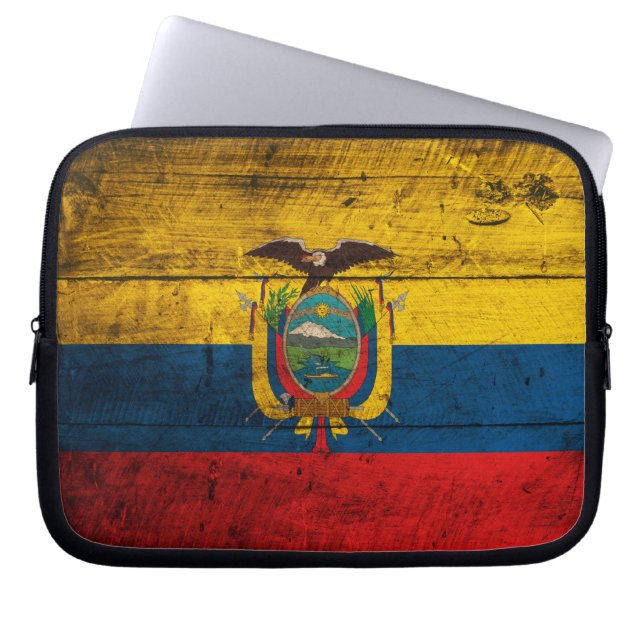 Gamla Flagga Ecuador Laptop Sleeve (Framsidan)