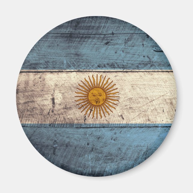 Gamla Flagga i Argentina Magnet (Framsidan)