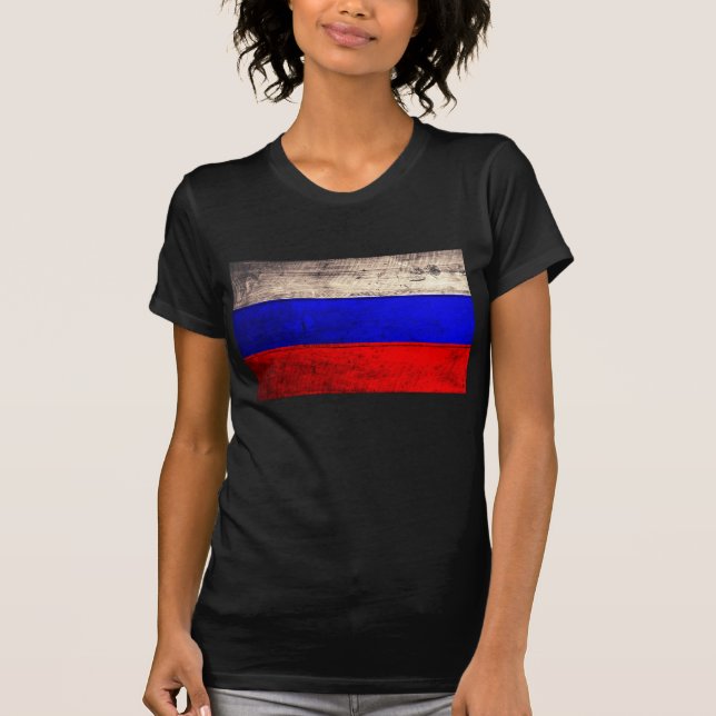 Gamla Flagga Wood Russia Tee (Framsida)