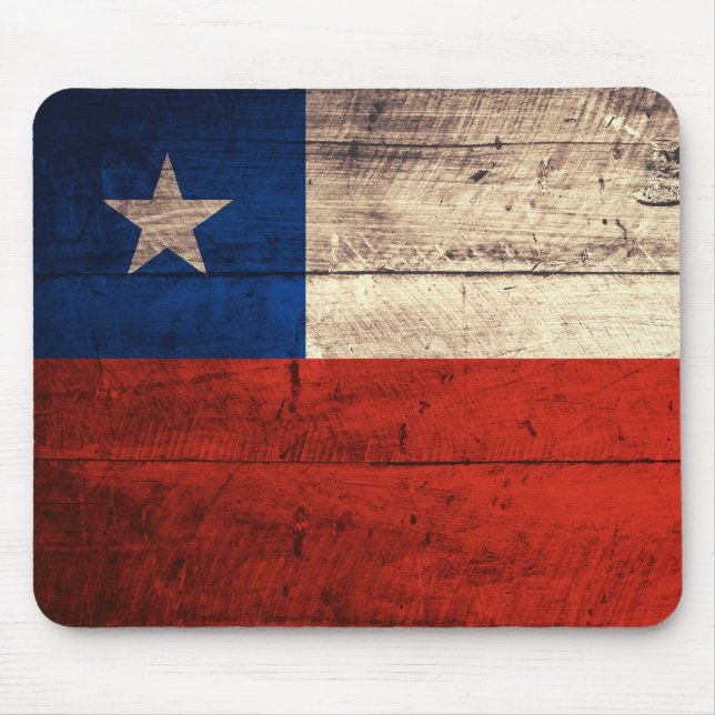 Gamla Flagga Wooden Chile Musmatta (Framsidan)