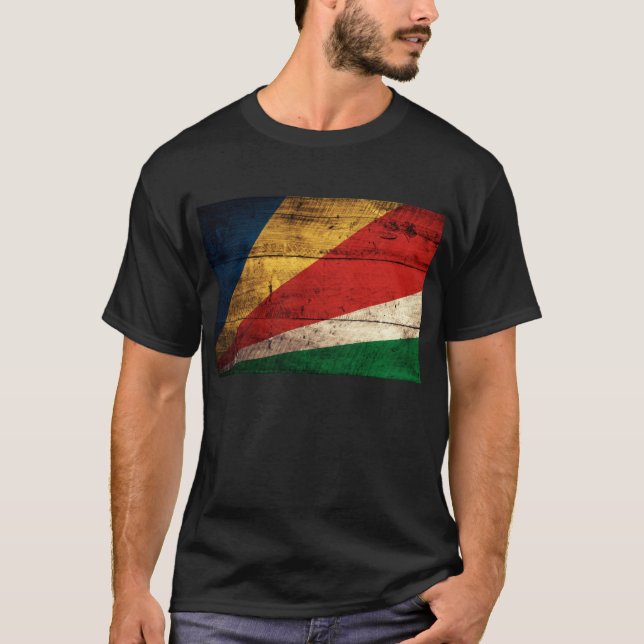 Gamla Flagga Wooden Seychelles Tee (Framsida)