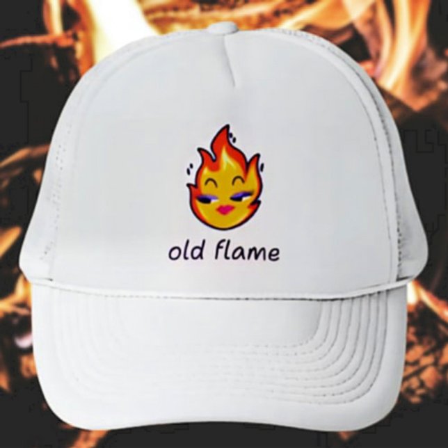 Gamla Flame-Truckerkepsen - Fiery Feminine Stil Keps (Skapare uppladdad)