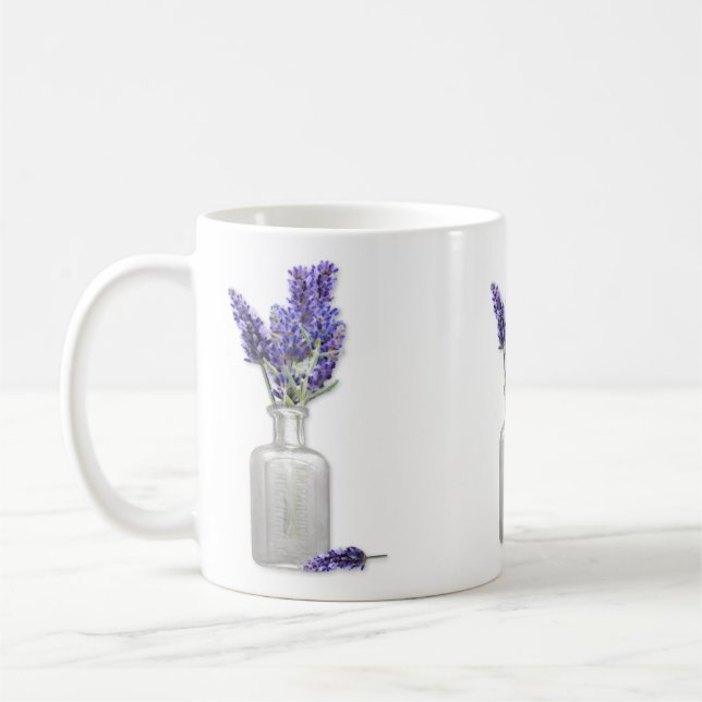 Gamla Flaska i Lavender Mugg (Vänster)