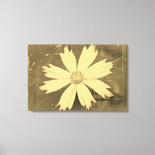 Gamla fotokonsomos Flower Close-Gult 2 Canvastryck