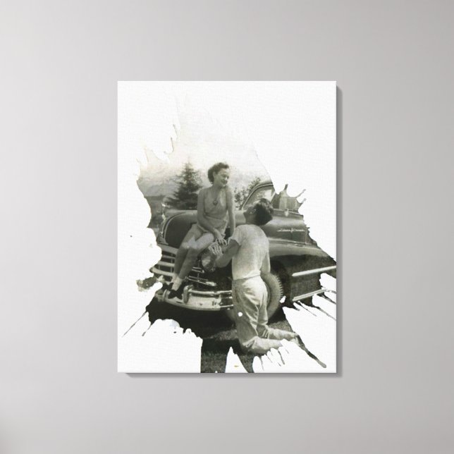 Gamla fotoplatterbilder canvastryck (Framsida)