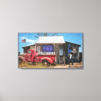 GAMLA FoU-GEMENSAM mellanlagrad arbetsyta Canvastryck