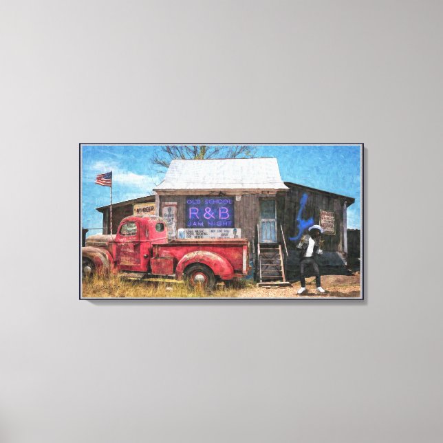 GAMLA FoU-GEMENSAM mellanlagrad arbetsyta Canvastryck (Framsida)