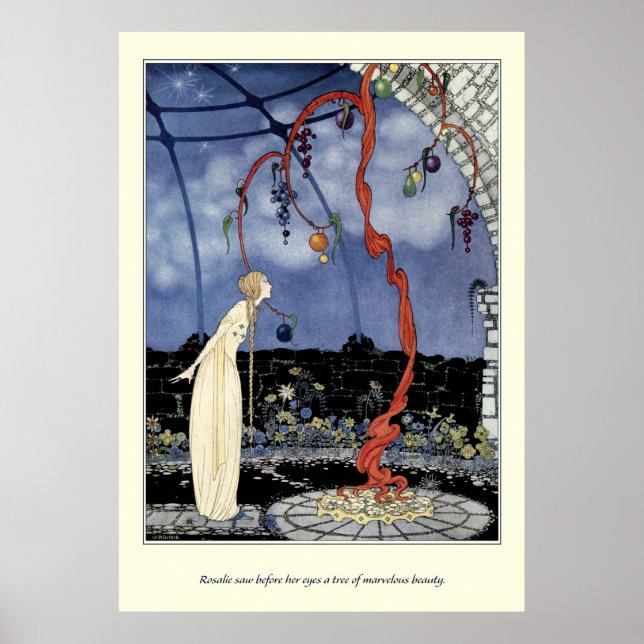Gamla Fransk Fairy Tales: A Träd av marvelous Beau Poster (Framsidan)