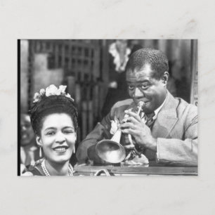 Gamla Fransk Quarter Jazz Musician Vykort