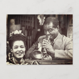 Gamla Fransk Quarter Jazz Musician Vykort