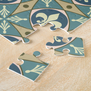 Gamla Fransken Fleur-de-Lis Mönster Pussel