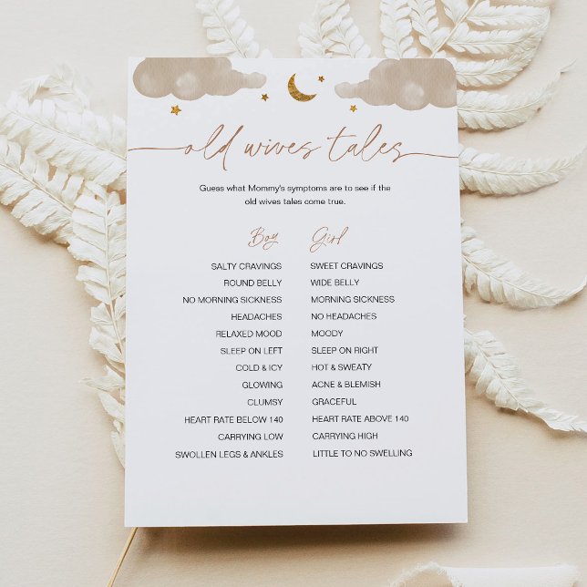 Gamla fruar pratar med Twinkle Star Baby Shower Ga Inbjudningar (Skapare uppladdad)