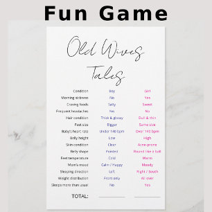 Gamla fruar pratar Spame Baby Shower party-spel