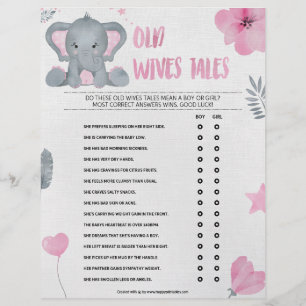 Gamla fruar Tales [Baby Elephant [Rosa] Brevhuvud