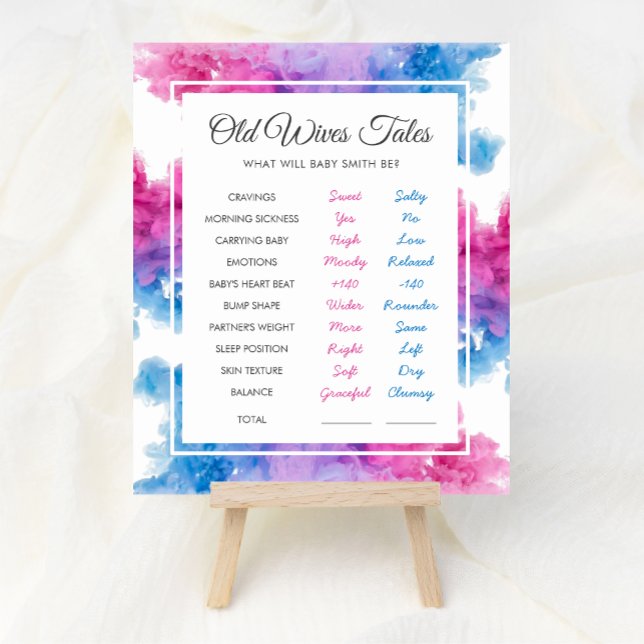 Gamla fruar Tales Baby Gender Reveal Party Game Poster (Skapare uppladdad)