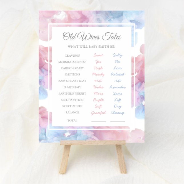Gamla fruar Tales Baby Gender Reveal Party Game Poster (Skapare uppladdad)