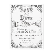 Gamla gammaldags Victorian Ceremony Spara datumet