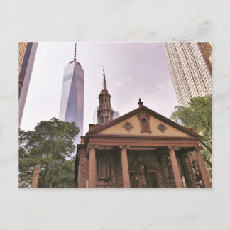 Gamla gardet. Historisk St Paul's Chapel. Vykort