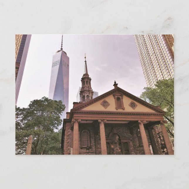 Gamla gardet. Historisk St Paul's Chapel. Vykort (Framsida)