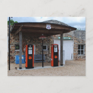 Gamla Gas Station på rutt 66 Vykort