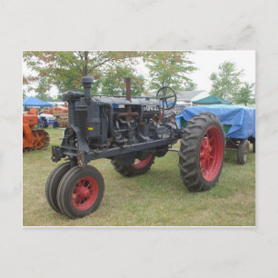 Gamla gasmotortraktor vykort