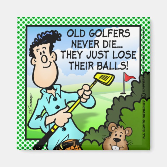Gamla Golfer Magnet (Framsidan)