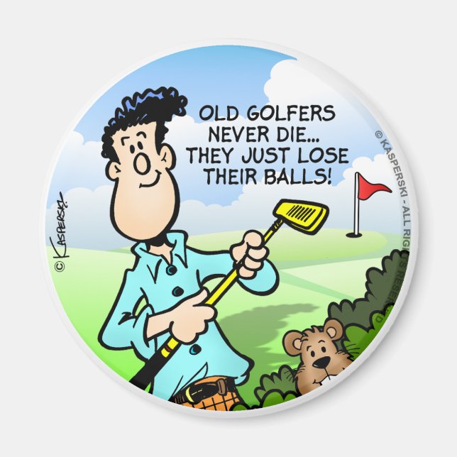 Gamla Golfer Magnet (Framsidan)