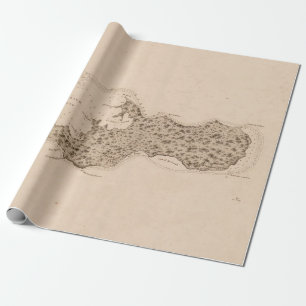 Gamla Grand Cayman Island Karta (1836) Presentpapper