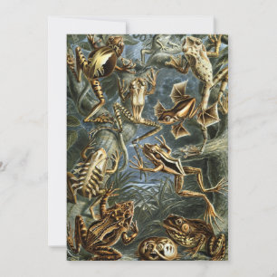 Gamla grodor och paddor Batrachia av Ernst Haeckel Inbjudningar
