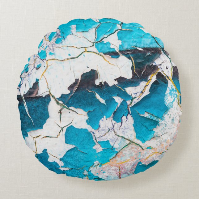 Gamla grunge wall struktur och bakgrundsgenomsökni rund kudde (Framsidan)