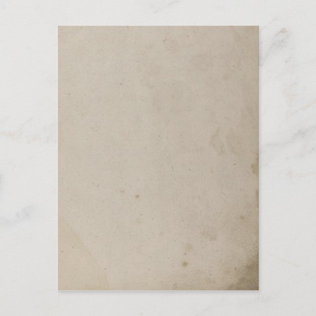 Gamla Grungy Nedfläckad Kraft Papper Vykort (Framsida)