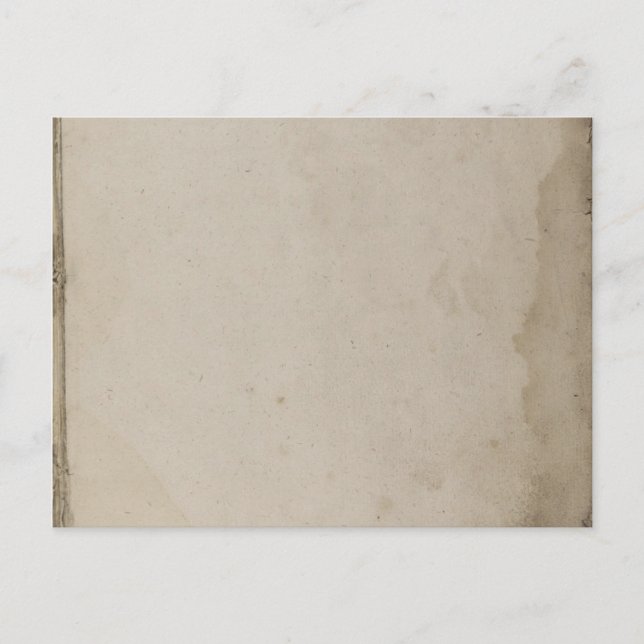 Gamla Grungy Nedfläckad Kraft Papper Vykort (Framsida)