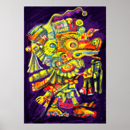 ***Gamla gudar II*** Albrunos digitala målning. Poster