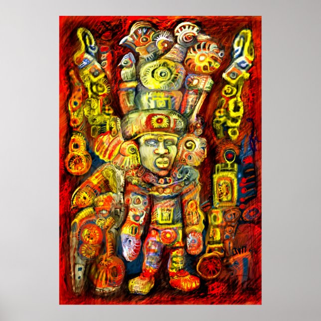 **Gamla gudar IV** ALBRUNOS UNIKA DIGITALA ART Poster (Framsidan)