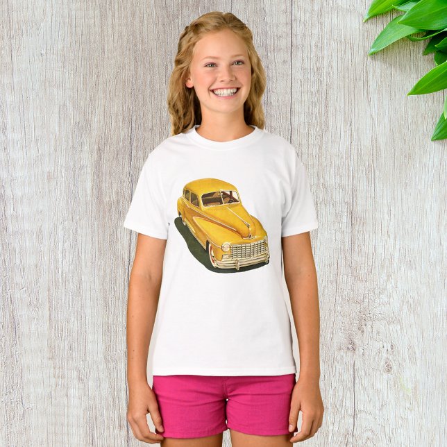 Gamla Gult Car Girls T-Shirt (Skapare uppladdad)