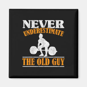 Gamla Guy Bodybuilding Grandpa Gym Grandfather Wei Magnet