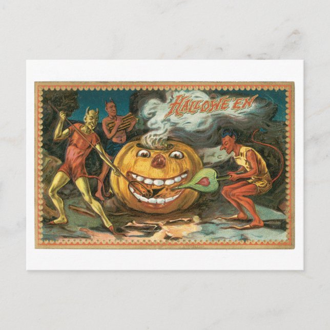 Gamla Halloween, Djävulen Vykort (Framsida)