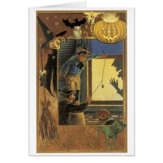 Gamla Halloween Hälsningskort