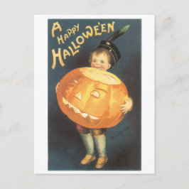 Gamla Halloween, Pojken som håller Pumpkin Vykort