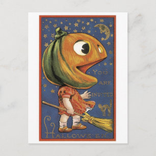 Gamla Halloween, Pumpkin-flicka Vykort