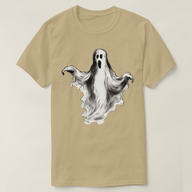 Gamla Halloween Spöken (7) T Shirt (Design framsida)