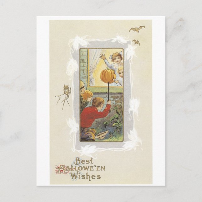 Gamla Halloween Vykort (Framsida)