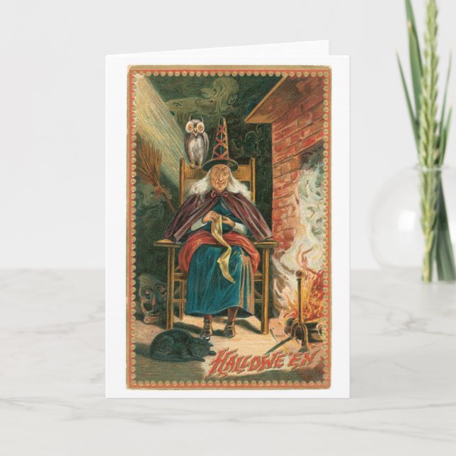 Gamla Halloween, Witch Kort (Framsida)